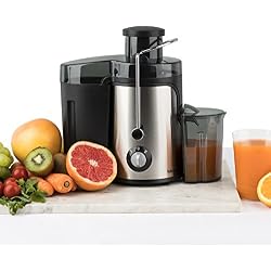 Winkel Extracteur de Jus de fruit et légumes vertical compacte 1.2L SX9, Acier Inoxydable, Centrifugeuse Sans BPA, Rotation Lente 2 Vitesses, Puissante 400W, Système Anti-gouttes