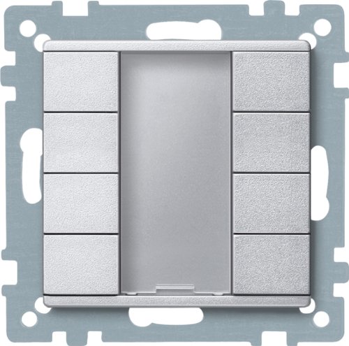 Preisvergleich Produktbild Merten 627860 Taster 4fach plus, aluminium, System M