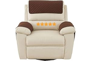 ILIEMAO Funda para reposacabezas para muebles，Antideslizante Cubierta del Brazo sofá, silla reclinable Brazo protector，cabeza funda protectora de sofá，Fundas de sillón Cubiertas de protección Moderno ( Color