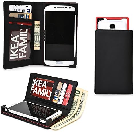 Cooper Cases(TM) PIX BlackBerry Porche Design P'9982 Smartphone Wallet Case in Black (Sliding Frame for Rear-camera Access; Credit Card Slots &amp; Slip Pockets; Billfold)