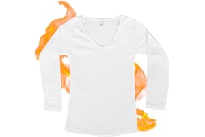 DOUBLE M, 1, 2 o 3 Unidades Camiseta Térmica Mujer, Camiseta Manga Larga Cuello Redondo, Material Algodón y Felpa, para Otoño-Invierno, Blanco Talla S, M, L, XL o XXL