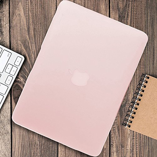 Pasonomi   MacBook Air 13 H  lle - Ultra D  nn Plastik Hartschale Case Cover Schutzabdeckung Etui f  r Apple MacBook Air 13 3   A1466   A1369   Rose Q