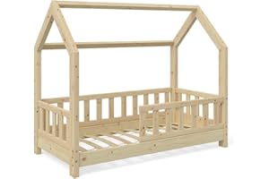 VitaliSpa House bed Wiki, Natural wood, 70x140 cm open