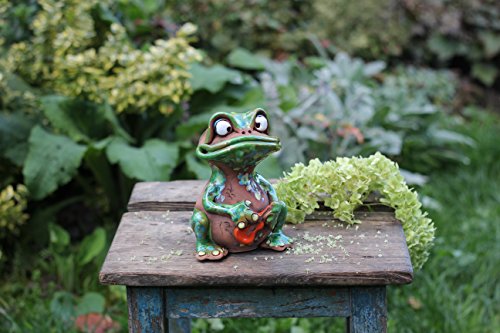 Ceramics World art-030803 Spardose „Frosch mit Gitarre“, Handarbeit - 2