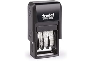 Trodat Timbro data Printy 4810, mese in lettere, DUT, 3,8 mm, Colore di stampa nero, lettere in Tedesco