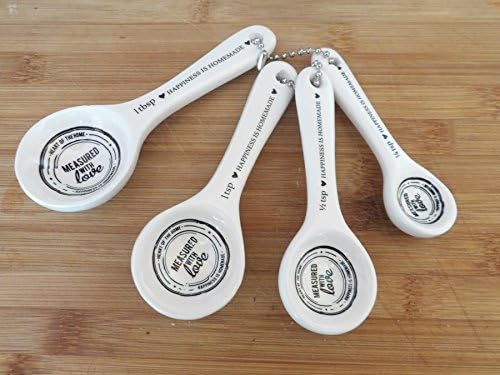 Ceramic Measured With Love Measuring Spoons Set