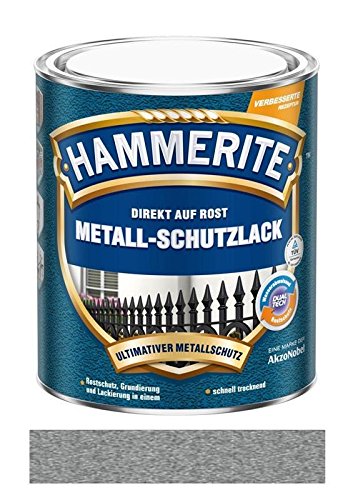 250 ml Hammerite Direkt auf Rost Metall-Schutzlack Silbergrau, Struktur-Effekt