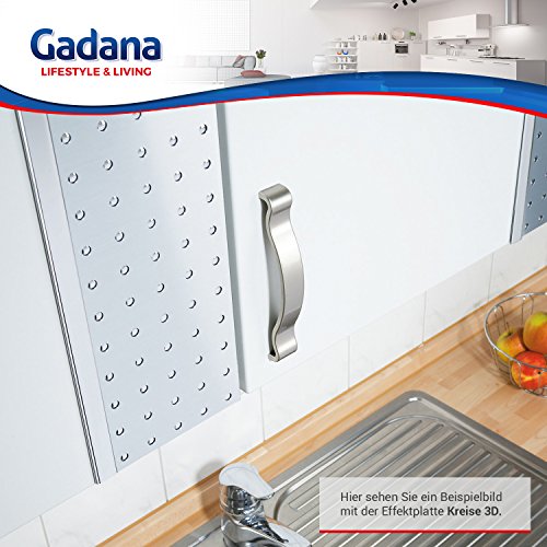 [70201030] Gadana Motiv, Dekorplatte, Optik: Klavierlack creme Effektplatte / reflektierend, Größe 650 x 1000 mm, Reliefhöhe: 1.2 mm - 7