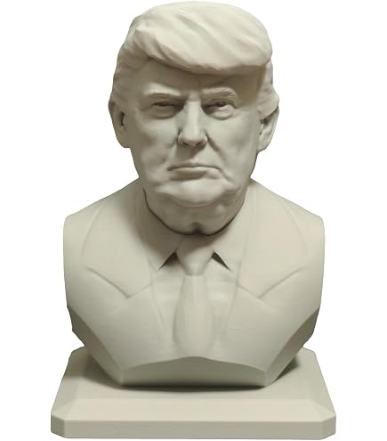 US-Präsidenten Büsten-Set – 5 Gründerväter Als Detailgetreue Sammler-Skulpturen Für Schreibtisch Oder Regal (je 15 Cm Hoch)