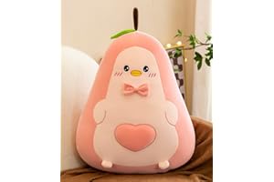 SPIRTUDE 16Inch Avocado Plush Pillow, Avocado Duck Stuffed Animal Cute Plushies Toy Gifts, Kawii Soft Fruit Pillow for Girls and Boys Pink