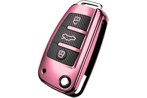 Gleamydot Funda Llave Seat Compatible para Llave Audi A1 A3 A6 TT Q2 Q7 S3 Accesorios Coche (Rosa)