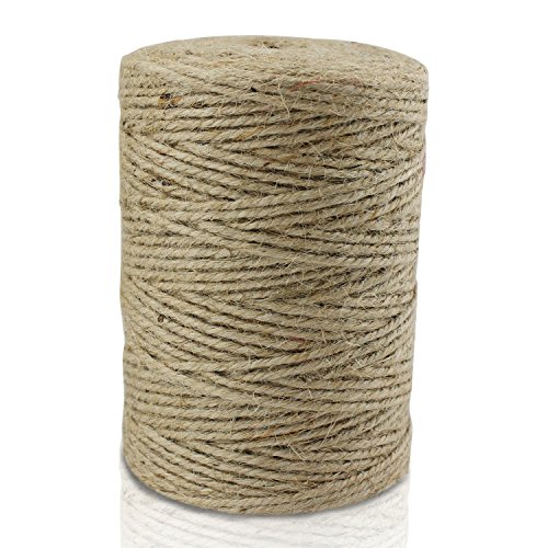 PsmGoods® Jute-Schnur-Schnur-Schnur Natur hessischen Burlap Twine Seil für rustikale Hochzeit Weihnachtsdekorationen Floristik DIY Dekor-Spielzeug-Handwerk (Cord 100m) - 7