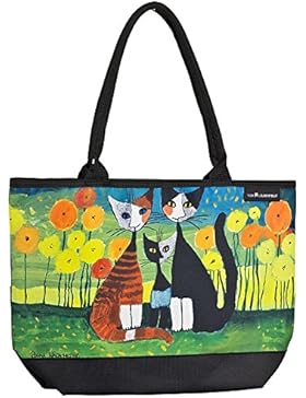 VON LILIENFELD Tasche Damen Handtasche Shopper Henkeltasche bedruckt mit Motiv Kunst Design Katzenmotiv Rosina...