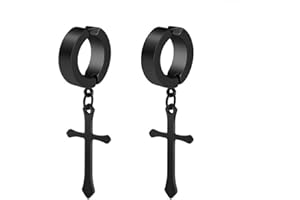 LAFATINA Orecchini a croce a sospensione incrociata per uomo donna gioielli di sconto diplomi Natale Pasqua