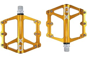 FrontStep General - Pedali antiscivolo in alluminio, leggeri con mandrino in acciaio Cr-Mo per MTB/mountain bike, pedale BMX