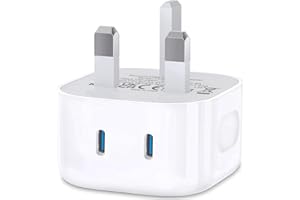 BEDIACA USB Type C Plug,i Phone Dual USBC Fast Charger Plug USB-C Ports UK Wall Head Charging Plug for iPhone 17 Pro Max Air 16e 16 Plus Pro Max 15 14 13 12 11 SE XR XS 8/Apple Watch/iPad Pro Mini Air