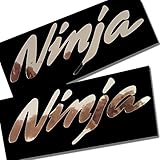 kawasaki zx636r 145 mm breit x 56 mm hoch ! Kawasaki Ninja Silber Chrom Grafik Aufkleber Aufkleber ZX10R ZX6