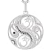 Produktbild Engelsrufer Balance Anhänger für Damen rhodiniertes 925er-Sterlingsilber mit 21 weißen & 21 schwarzen Zirkonia Größe 33 mm
