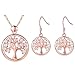 Produktbild YOLANDE Schmuck Schmuckset Damen Kette Ohrringe Lebensbaum aus mit Kristallen von Swarovski Damen Kette Ohrringe Lebensbaum aus 925 Sterling Silber mit Kristallen von Swarovski