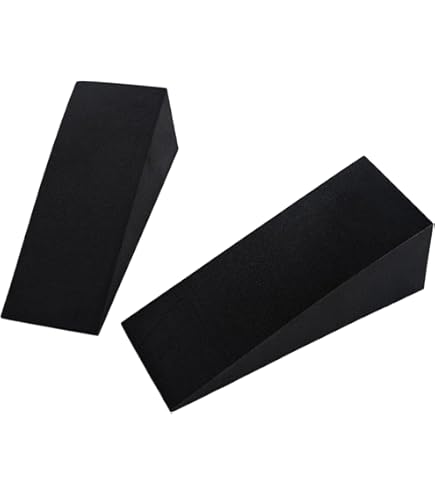 Yoga Studio Lot de 2 paires de cales de yoga EVA | Planche inclinée | Étirement des mollets | Mousse EVA légère | Mini demi-cales | Cales de yoga antidérapantes pour poignets