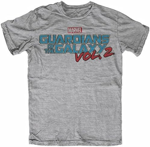 Mens Grey Short Sleeve T Shirt Guardians of the Galaxy Vintage Logo Official Medium