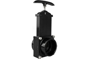 BODYGAD Válvula De Drenaje para Vehículos Recreativos, TamañO ø 50 Mm Corredera De Tracción Negra Resistencia Robusta Válvula Ligera para Aguas Residuales Barcos RV para Furgonetas Y Caravanas