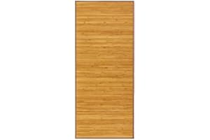 LOLAhome Alfombra de bambú Marrón Claro de 75x175 cm, Antideslizante, Anti Manchas, Resistente a la Humedad, para Salón, Dormitorio, Cocina, Baño, Pasillo, Garaje