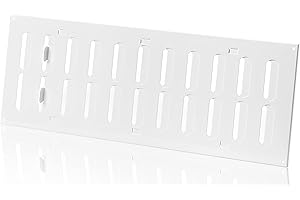 ABOUT VENT 400x150mm Griglia di Ventilazione Regolabile Bianca - Griglie di Aerazione in Metallo