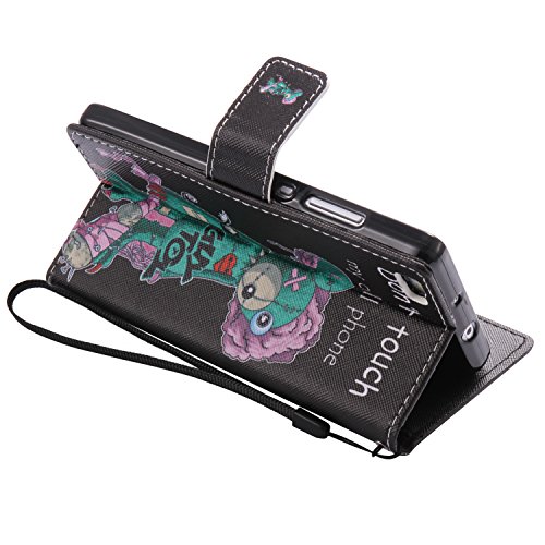 Feeltech HUAWEI P8 Lite Hülle PU-Leder und Brieftasche Bunte Muster Fall mit Magnetverschluss, Hybrid-Kickstand mit Stand-Funktion, schlagen Sie schützende weiche TPU Stoßstangenabdeckung und Kreditkartenhalter für HUAWEI P8 Lite Handgelenk Bügel-Buch-Art-Geldbeutel-Tasche mit 2 In 1 Berühren Sie Stift – Grüne Maus - 4