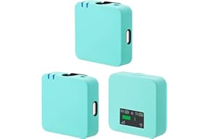 kwmobile Coque compatible avec RODE Wireless Go - 3x Coque intégrale pour mini microphone en silicone - menthe