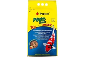 POND STICKS MIXED 10 L/800 g för att förbättra färgerna på koi och annan dammfisk, stöder dammfiskens röda och gyllene färger