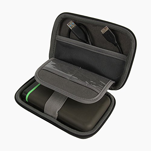 für 2.5 inch WD Western Digital My Passport Ultra 2 TB Externe Festplatte EVA Stoßsichere Schutzhülle Tasche von Khanka -Schwarz - 2