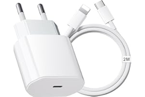 INSYSTEM Caricatore iPhone, 20W USB C Caricabatterie iPhone con 2M Cavo per i Phone 14/14 Pro/14 Pro Max/14 Plus/13/12/11, Caricatore USB C Spina Alimentatore Presa Carica Adattatore Muro Ricarica