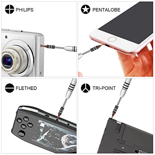 Kootek Schraubendreher Set mit 56 S2-Präzision Bits, Magnetische Mini Schraubenzieher Set Werkzeugset für IPhone7, IPhone7 Plus, IPhone, Handy, Tablet, Macbook, Xbox, PC, Uhr etc.(60 in 1) - 4