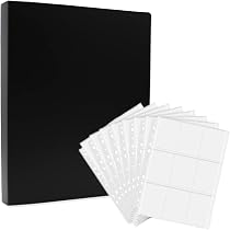 Pochette Protection Cartes 1080 Pochettes – 60 Pages Recto Verso – Format Standard – Noir – Pour Cartes à Collectionner Et Jeux
