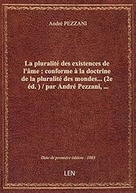 Book's Cover of La pluralité desexistencesdel'âme