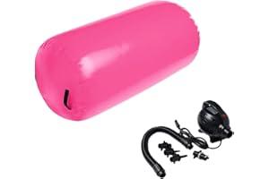 Minetom Aufblasbare Air Roll mit Pumpe Luft Rollen Gymnastik Tumbling Yoga Rolle Gym Air Barrel Übung Spalte Fitnessrolle