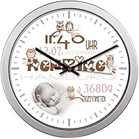 Kinderuhr Kinderzimmeruhr Wanduhr Geburtsuhr Uhr Henrike