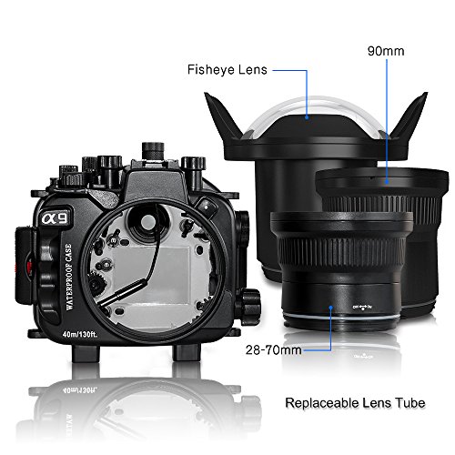 Seafrog-Diving-40m130ft-A9-Waterproof-Underwater-Camera-Housing-Case-Works-for-Sony-A9-Camera-with-Lens-28-70mm-standard-16-35mm-and-90mm-separately