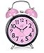 Classic Twin Bell Pink Colour Table Alarm Clock With Night Led Light - EDALRM001 RS.439.00