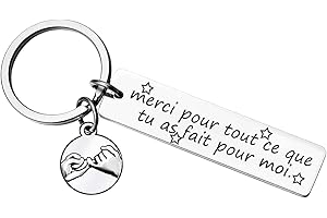 Lumengqi Porte-clés pour hommes Femmes Un cadeau de remerciement pour la famille, les amis, les petits amis, les petites amies, les collègues Voiture Porte-clés L'anniversaire Merci pour le cadeau