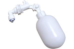 GREDIA 1/4" inch Tube Water Filter Float Ball Valve Adjustable Liquid Level for RO Water Reverse Osmosis System Fish Aquarium Pond Water Pump Reservoir Tank Mount Aquaculture 1 Piece