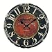 Produktbild Vintage Rustikale Wanduhr, eruner French Paris Stil große Wanduhr London Country nicht aus Holz Uhr Zifferblatt Timer für Home Wohnzimmer Schlafzimmer Büro Cafe Bar Decor, holz, C-20, 14-in