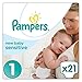 Produktbild Pampers Premium Protection New Baby Sensitive Größe 1 (Neugeborene) 2-5 kg Tragepack, Windeln, 1er Pack (1 x 21 Stück)