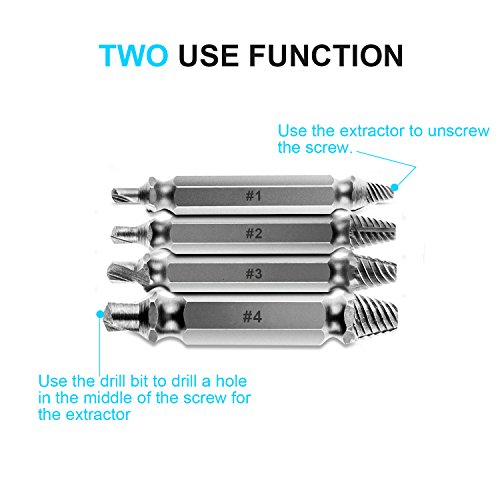 migimi 4 in 1 Schraubenausdreher Bohrer Guide Set Broken beschädigt Bolt Entferner Easy Out - 3