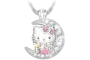 XRHOT Kinderschmuck-Sets Halskette Glänzende Halskette Kinder Cartoon Halskette Anhänger Mädchen Halskette für Mädchen Prinzessin Dress Up Schmuck Kinder Party Favors Verstellbare