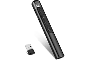 ‎KKMOL Wireless Presenter - KKMOL Presentation Clicker, Präsentationsfernbedienung, Powerpoint Fernbedienung, Pointer für Präsentationen, PPT Red Pointer, USB Presenter für PPT/Windows XP/7/8/10/Mac OS/Linux