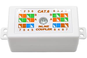 Nicear 2 st RJ45 Cat6 kopplingsdosa, inline Punchdown Krone kopplingsskarv för Cat6/Cat5E/Cat5 Ethernet nätverkskablar