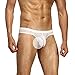 Produktbild Herren Sexy Dessous Unterwäsche Strings Tangas Boxershorts Beiläufige Strecken Atmungsaktiv Slips Komfort Low Rise Bikini Einfarbige aus Weichfür Männer (L, White)