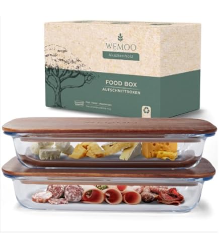 Portaburro In Vetro Con Coperchio Ermetico - Senza BPA, Legno FSC, Per 250g Di Burro - Foto 9